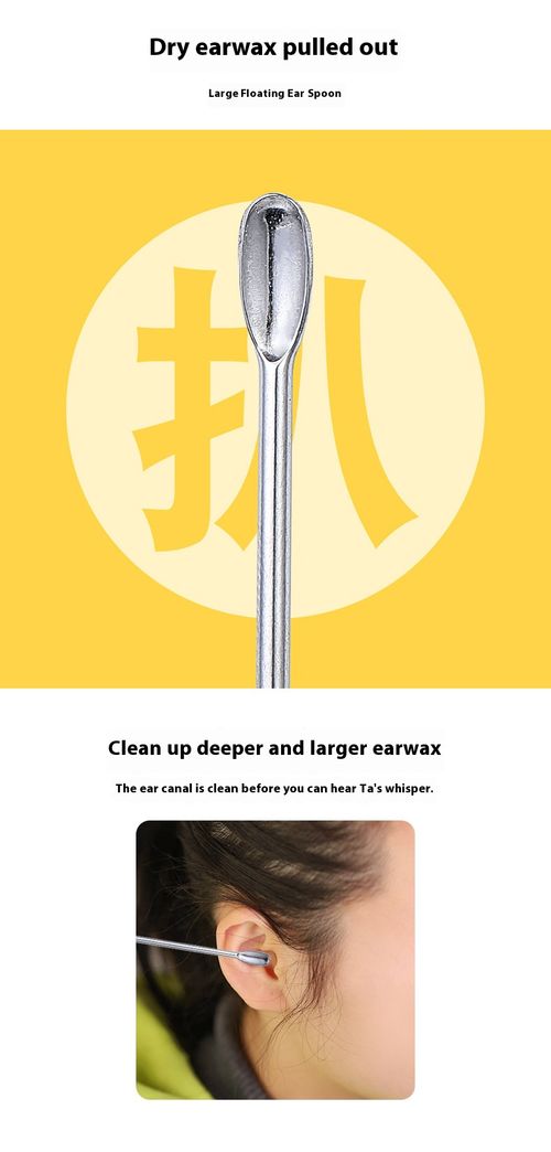 Hot Sale Portable Six-piece Set of Ear Spoons Ear Picking Set Tools Ear Picking Artifact Spiral Stainless Steel Full Set