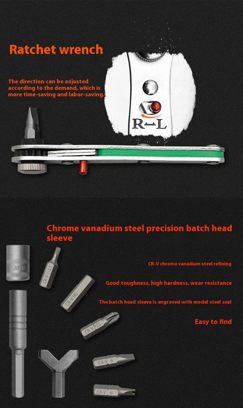 38-In-1 screwdriver set, multi-purpose ratchet wrench, rotatable batch head, household maintenance, machine repair combination tool
