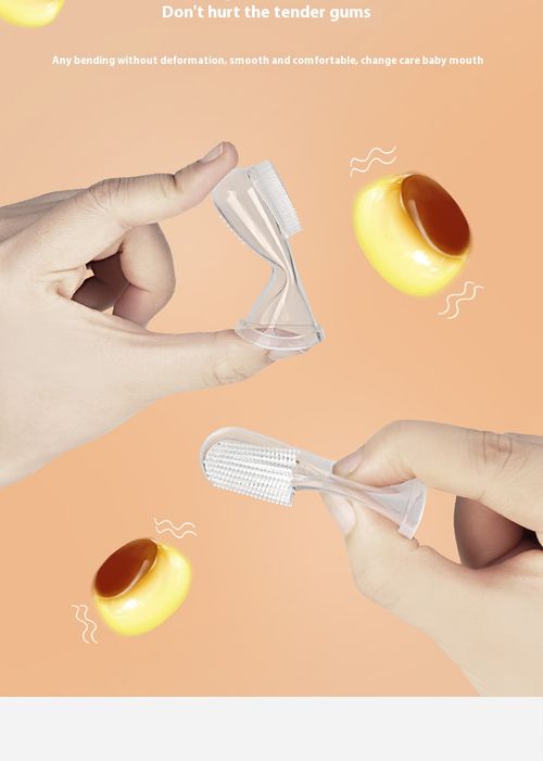 Baby Newborn Finger Toothbrush Child Safety Silicone Baby Toothpaste Belt Box Baby Soft Teeth Cleaning Tool
