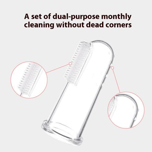 Baby Newborn Finger Toothbrush Child Safety Silicone Baby Toothpaste Belt Box Baby Soft Teeth Cleaning Tool