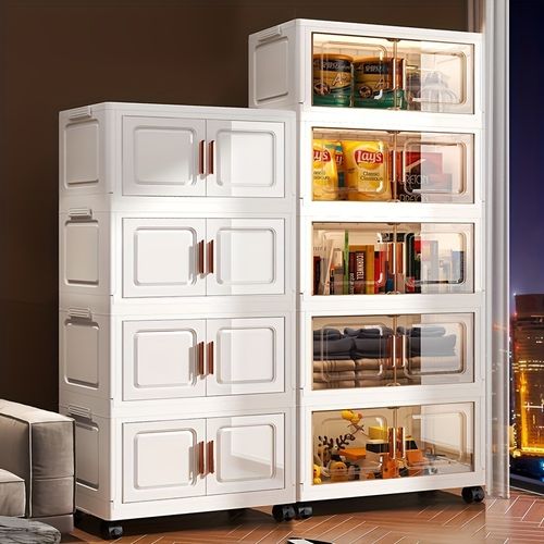 Waterproof folding storage cabinet, multi-layer storage, DIY combination