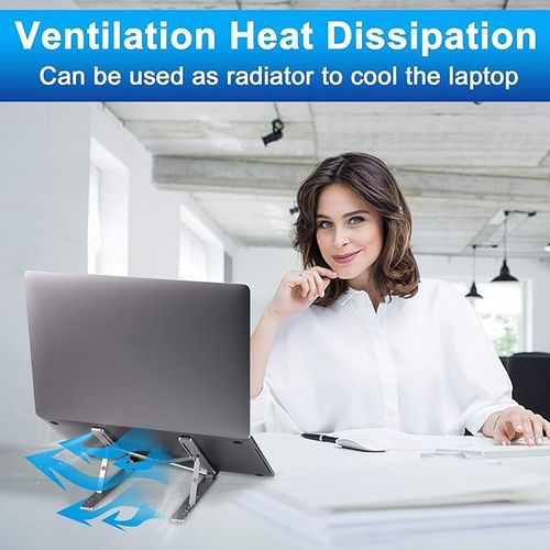💻💻Laptop stand - Aluminum alloy - Foldable laptop desk heightening and heat dissipation flat support bracket💻💻