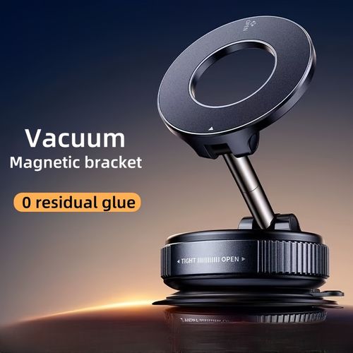 N52 Magnetic Phone Mount with Vacuum Adhesion Bracket - Durable ABS, 360° Rotatable and Foldable Design, No Battery Needed, Ideal for Car Dashboards, Bathroom Tiles, and Glass Surfaces, Car Mounting | Modern Phone Mount | Durable Phone Holder