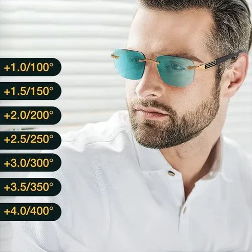 👓 Stylish Anti-blue Light Rimless Reading Glasses