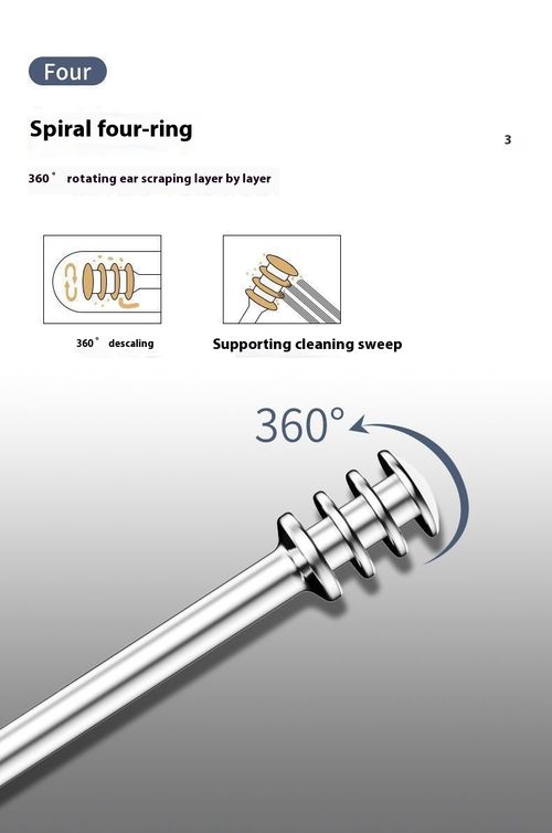 Hot Sale Portable Six-piece Set of Ear Spoons Ear Picking Set Tools Ear Picking Artifact Spiral Stainless Steel Full Set
