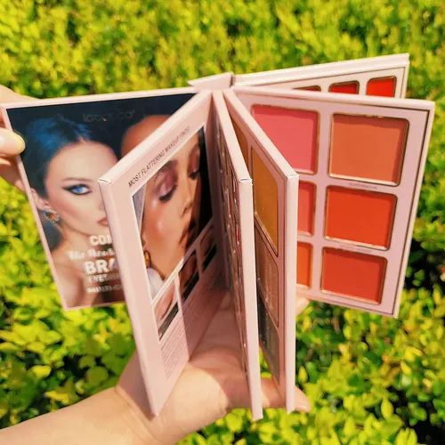 78 Colors Multi-Functional Makeup Eyeshadow Palette, 5 Layers Foldable Fashion Makeup Palette with Pearl Matte Highlight Powder Blush Lipstick Multi-Color Makeup Combo Palette Waterproof Makeup Eyeshadow Book Set