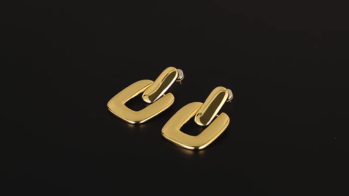 European and American e-commerce explosive hot selling copper earrings fashion cold wind ins advanced sense studs design geometric earrings