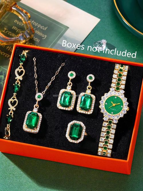 💎Amazing set with watch, necklace, ring, bracelet and earrings. 💎