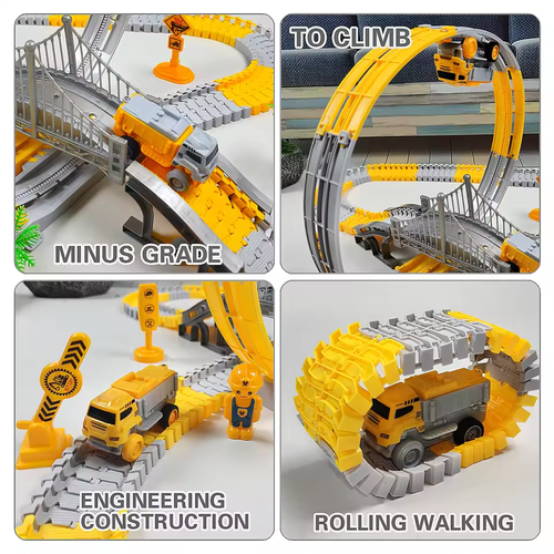 Children Magic Climbing Track Toy Engineering Car Kids Educational Toys Tra