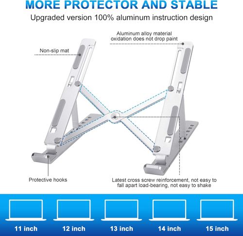 💻💻Laptop stand - Aluminum alloy - Foldable laptop desk heightening and heat dissipation flat support bracket💻💻