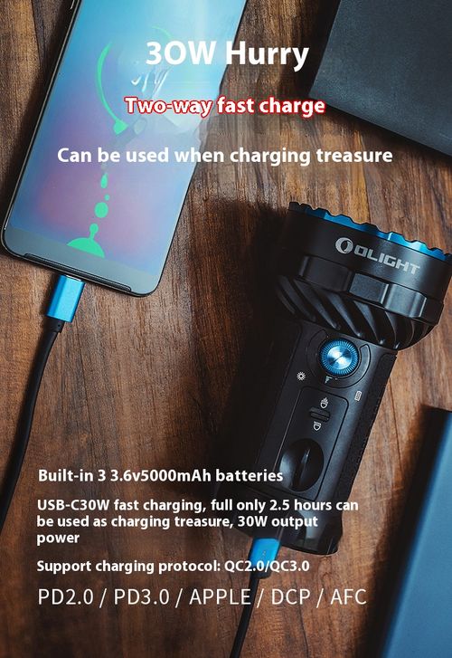 OLIGHT MARAUDER 2 High Power Flashlight Floodlight Outdoor Search Cave Strong Light 14000lm Flashlight