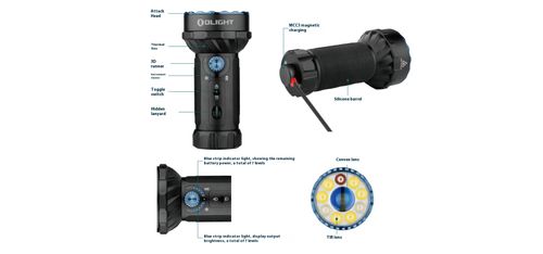 OLIGHT MARAUDER 2 High Power Flashlight Floodlight Outdoor Search Cave Strong Light 14000lm Flashlight