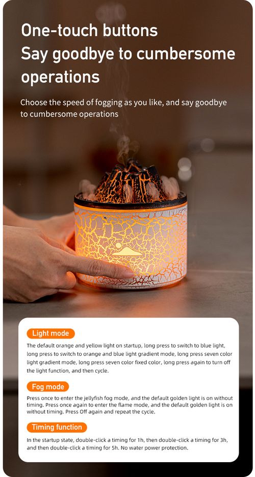 Creative mini lava charcoal aromatherapy machine, small household USB colorful atmosphere smoke ring flame humidifier
