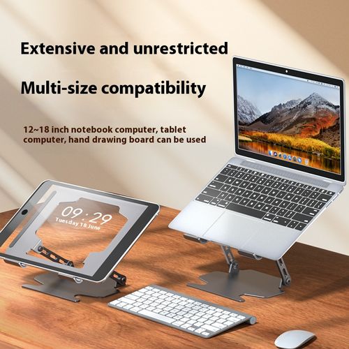 Notebook bracket Flat bracket Adjustment folding Portable metal heightening Vertical heat dissipation support frame Office