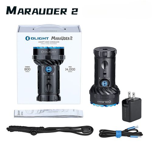 OLIGHT MARAUDER 2 High Power Flashlight Floodlight Outdoor Search Cave Strong Light 14000lm Flashlight