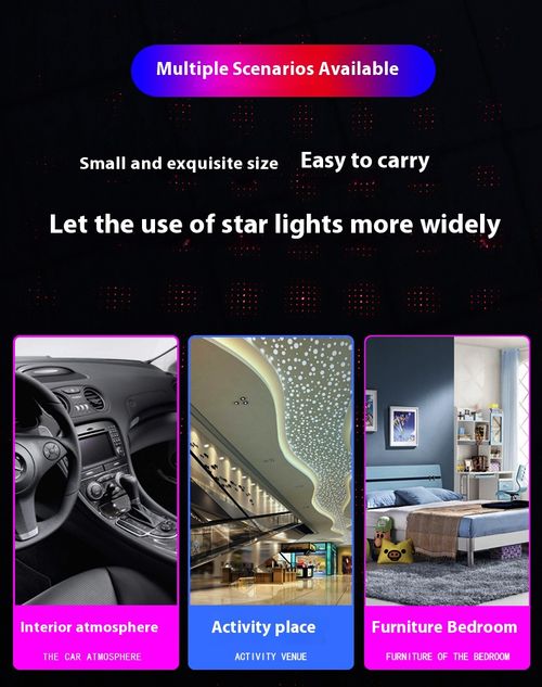 Car Star Light Gypsy USB Car Laser Light Atmosphere Light Indoor Outdoor Projection Light Car Atmosphere