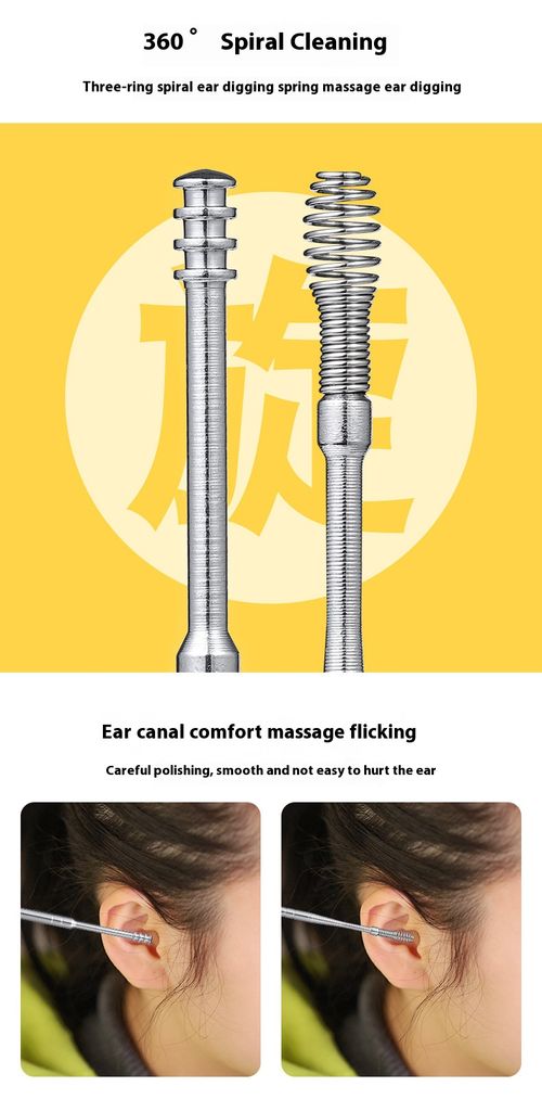 Hot Sale Portable Six-piece Set of Ear Spoons Ear Picking Set Tools Ear Picking Artifact Spiral Stainless Steel Full Set