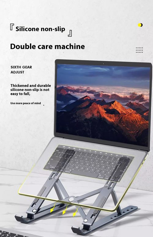 💻💻Laptop stand - Aluminum alloy - Foldable laptop desk heightening and heat dissipation flat support bracket💻💻