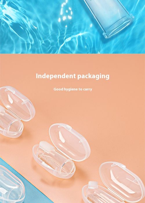 Baby Newborn Finger Toothbrush Child Safety Silicone Baby Toothpaste Belt Box Baby Soft Teeth Cleaning Tool