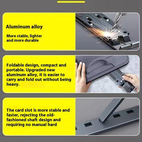 N3 Laptop Bracket Desktop Vertical Thermal Display Bracket Folding Lifting Aluminum Alloy Bracket