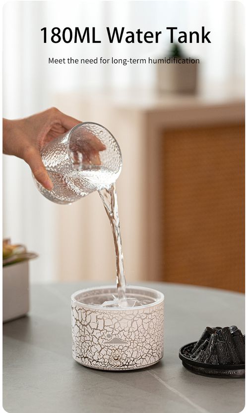 Creative mini lava charcoal aromatherapy machine, small household USB colorful atmosphere smoke ring flame humidifier