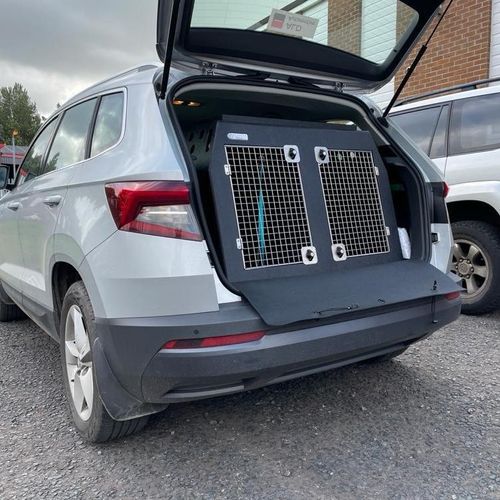 Dog Kennel Supplies and EquipmentSkoda Karoq Raised Boot | 2017-Present | Dog Travel Crate | The DT 7