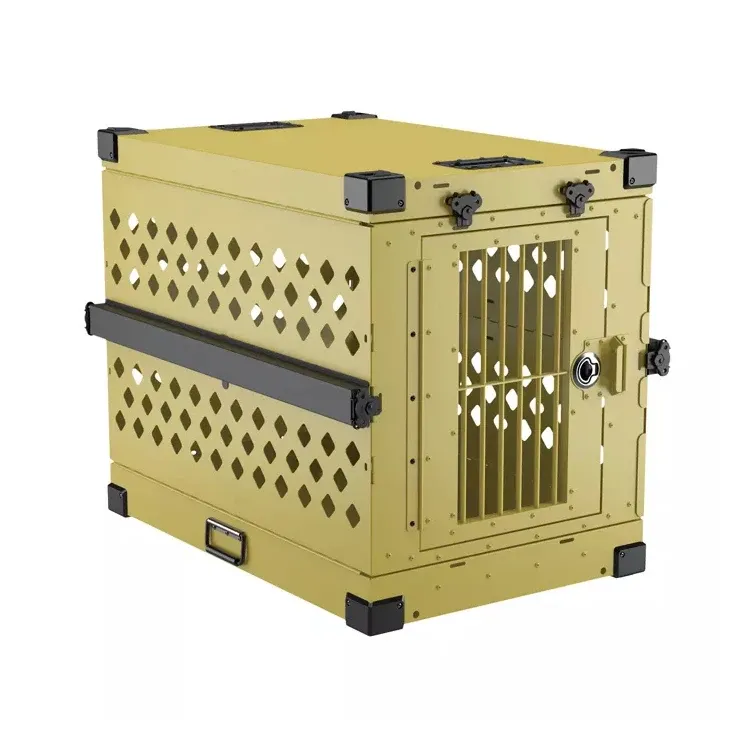 Dog Crate Suppliers  Large Collapsible Dog Crate Puppy Pet Kennel Boxes Colored Aluminum Portable Dog Cages