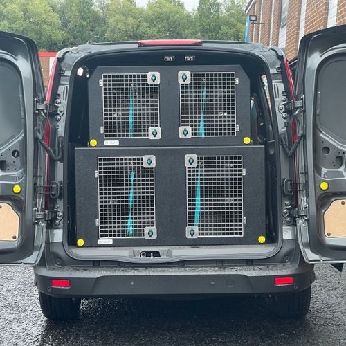 Heavy duty, indoor & outdoor, stainless steel, commercial grade dog kennels Dog Van Kit | Vauxhall Combo | 2019-Present | Double stack | DT VS1