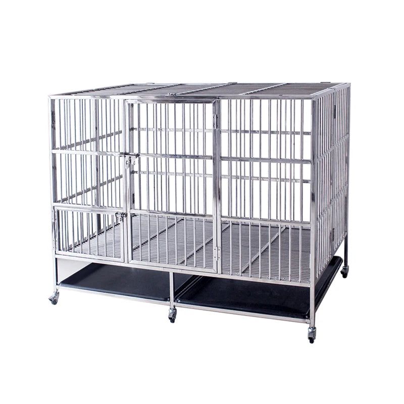 Custom Foldable Dog Kennels Easy Assemble Multi Sizes Pet Dog Cage Stainless Steel Pet Cage for Dogs