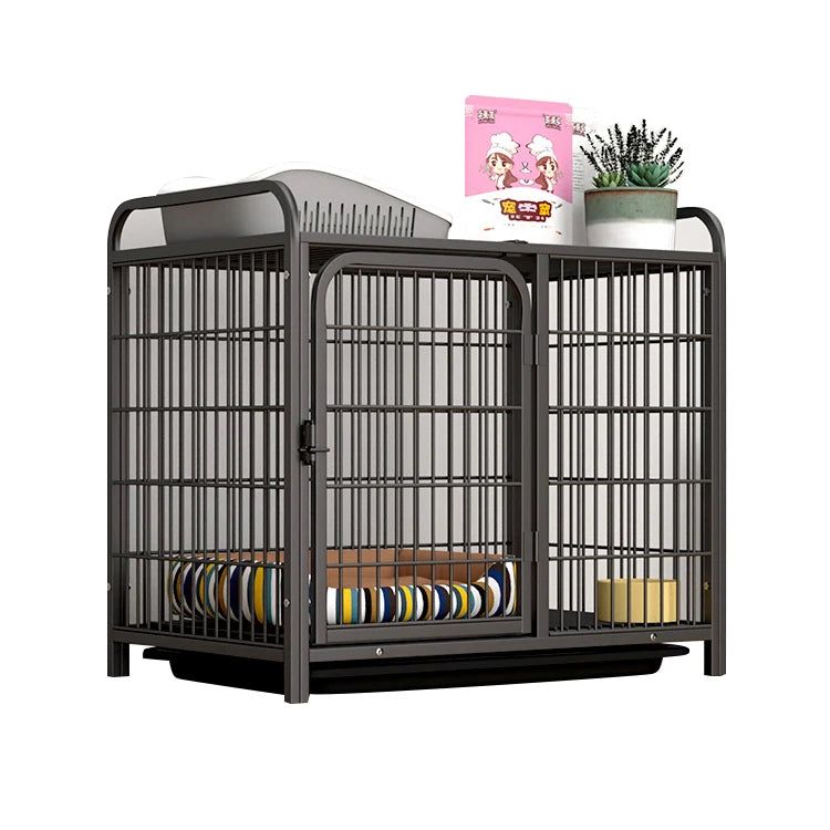 Professional manufacturer custom dog crate bold thick square tube pipe large space dog kennel iron outdoor for animal