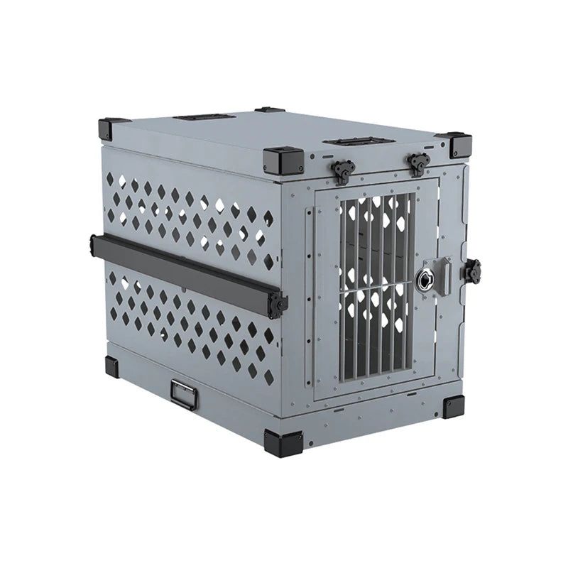 Plive Professional Aluminium Folding Large Cat Pet Cages Kennel Pet Cat Dog House Cage For Car Travelling