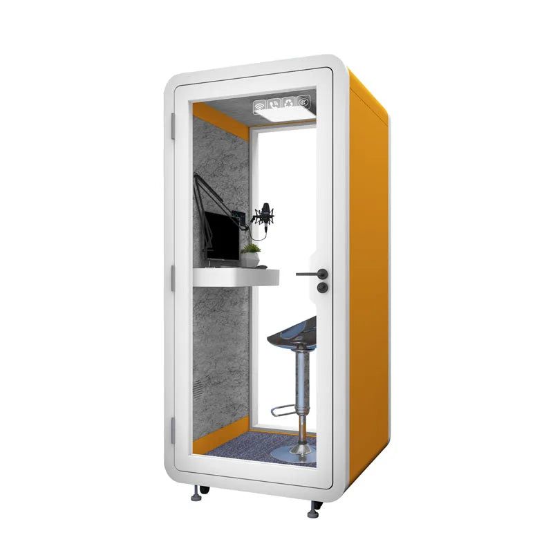 Factory wholesale noise insulation mobile soundproof single person office pods  silent box portable office pod assembled