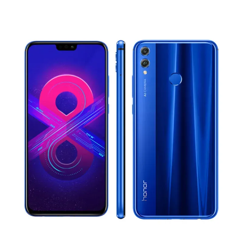Honor 8x 6GB RAM + 128G ROM 3750mAh Dual SIM 6.5 Inch HD+ Camera 20MP Face Unlock + Fingerprint Smartphone