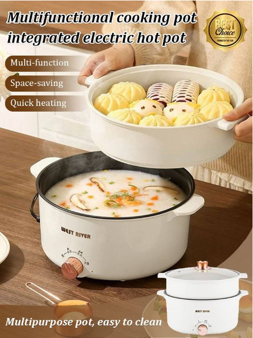 Multifunctional electric cooking pot for cooking, soup, rice and hot pot
