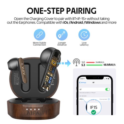 AIFA Wireless Earbuds Bluetooth 5.3 Headphones