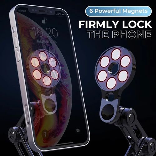 Titanium Car Phone Holder Magnetic Foldable Robotic Arm Telescopic Car Home Navigation Holder