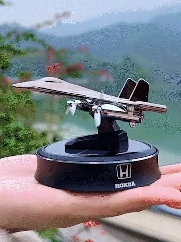 Airplane Solar Energy Rotating Car Air Freshener Scents Diffuser