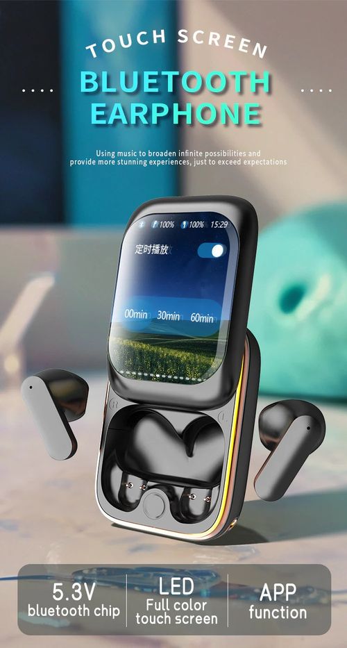 Full Color Touchscreen Slider TWS Wireless Bluetooth Headset Noise Canceling LCD screen Ultra-long Playtime