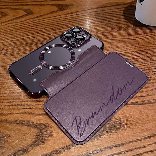 Customized Leather Flip Phone Case