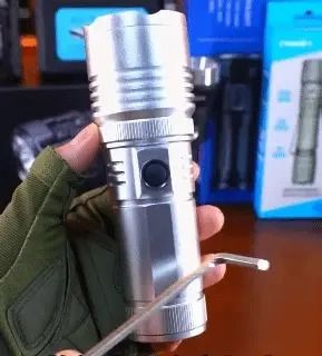 150000lumens M77 Laser Light Zoom Alloy Flashlight Built-in 6000mAh 26650 Rechargeable Battery With 360 Ring Sidelights Long Range