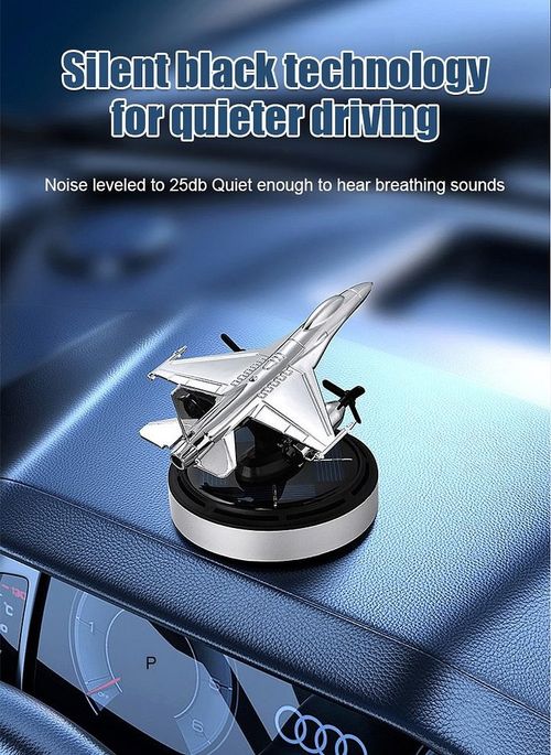 Airplane Solar Energy Rotating Car Air Freshener Scents Diffuser