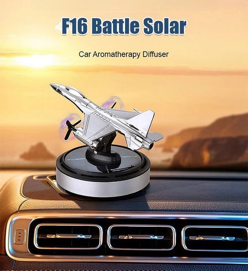 Airplane Solar Energy Rotating Car Air Freshener Scents Diffuser