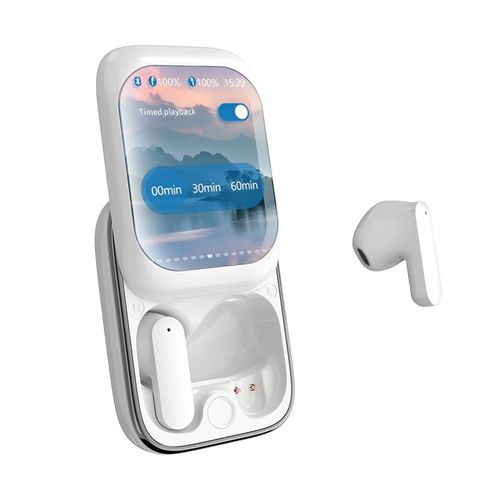 Full Color Touchscreen Slider TWS Wireless Bluetooth Headset Noise Canceling LCD screen Ultra-long Playtime