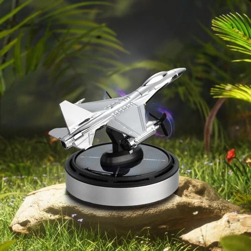 Airplane Solar Energy Rotating Car Air Freshener Scents Diffuser