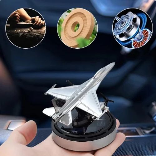 Airplane Solar Energy Rotating Car Air Freshener Scents Diffuser
