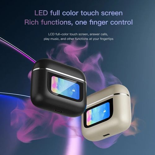 World-First Full Color Touch Screen TWS New Smart Touch Screen Display Noise-canceling Bluetooth Headphones