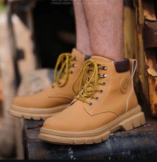Leather Safety Shoes Work Shoes Steel Toe Men Puncture-protective Work Boots Anti-smash Protect Boots Indestructible Safety Lightweight