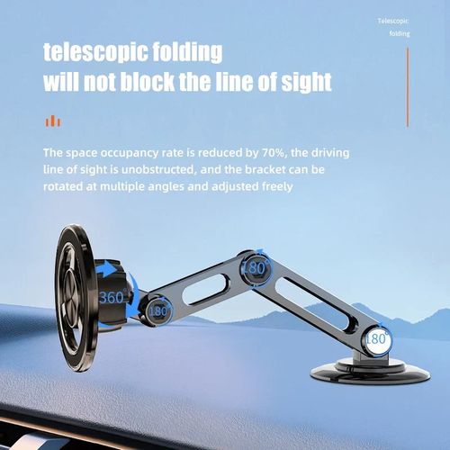 Titanium Car Phone Holder Magnetic Foldable Robotic Arm Telescopic Car Home Navigation Holder
