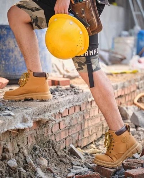 Leather Safety Shoes Work Shoes Steel Toe Men Puncture-protective Work Boots Anti-smash Protect Boots Indestructible Safety Lightweight