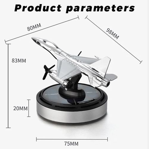 Airplane Solar Energy Rotating Car Air Freshener Scents Diffuser